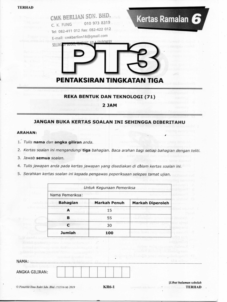 Kertas Ramalan 6 RBT PT3 | PDF