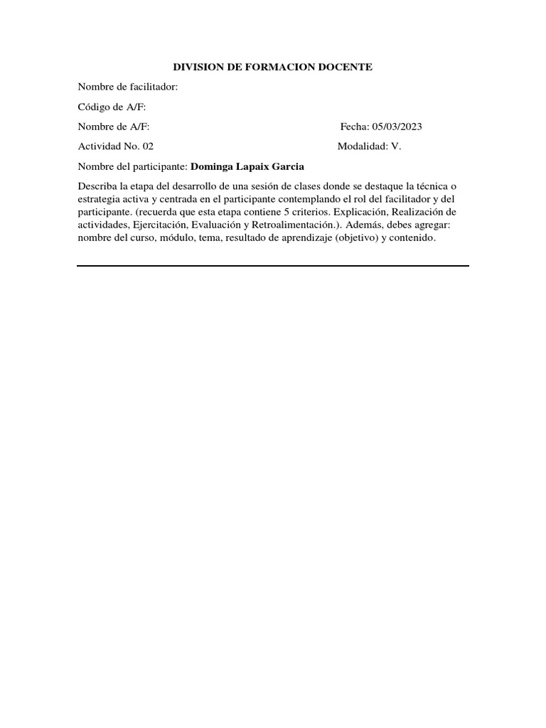 Actividad 2 Modulo 2 Infotep | PDF