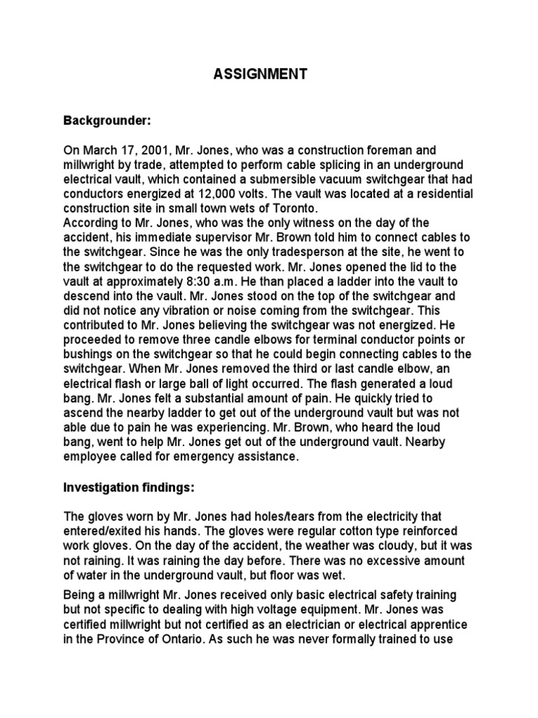 Assignment Pdf Occupational Safety And Health Risk