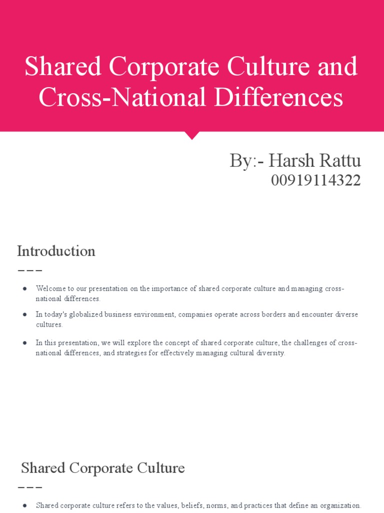 IHRM Shared Corporate Culture and Cross National Differences Harsh MIB2