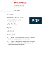 Ficha de Trabajo Ecuaciones Lineales