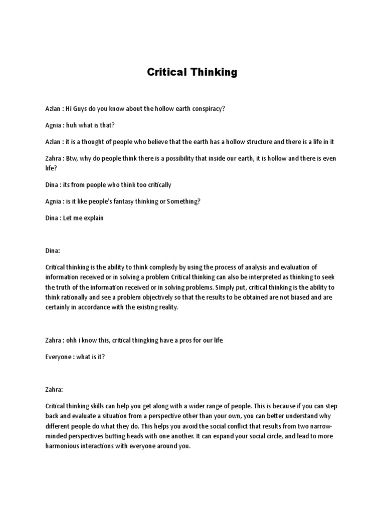 Critical Thingking Kelompok 2 Good Habit Pdf Thought Critical