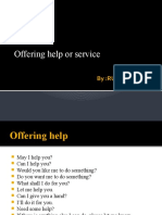 Offering Help or Service