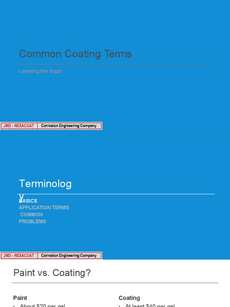 Common Coating Terms PDF