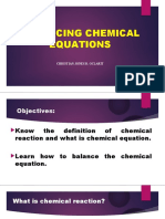 Balancing Chemical Equations Oclarit