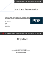 Ortho Case Presentation For Webinar