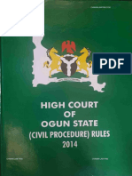 Ogun State High Court (Civil Procedure) Rules, 2014 - CHAMAN LAW FIRM