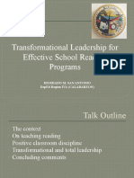 Transformational Leadership For Effective School Reading Programs