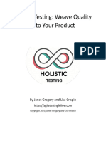 Holistic Testing-Weave Quality Into Your Product