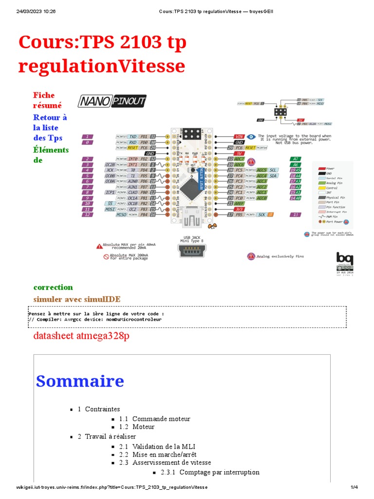 TP Régulation de Vitesse Moteur | PDF | Électronique | Informatique