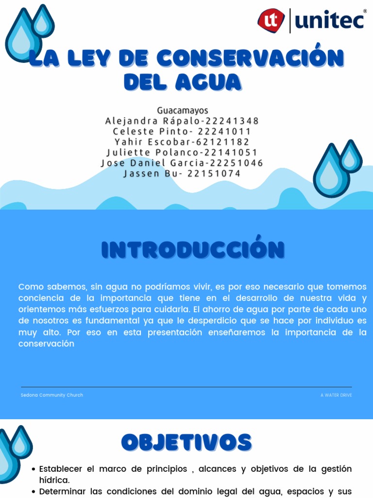 Modern White and Blue Water Drive Church Presentation PDF Agua