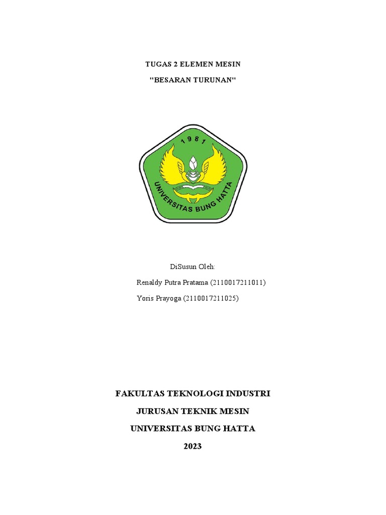 Tugas Elemen Mesin 1 Pdf