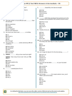 633 - English Grammar MCQ Test With Answers Intermediate 06