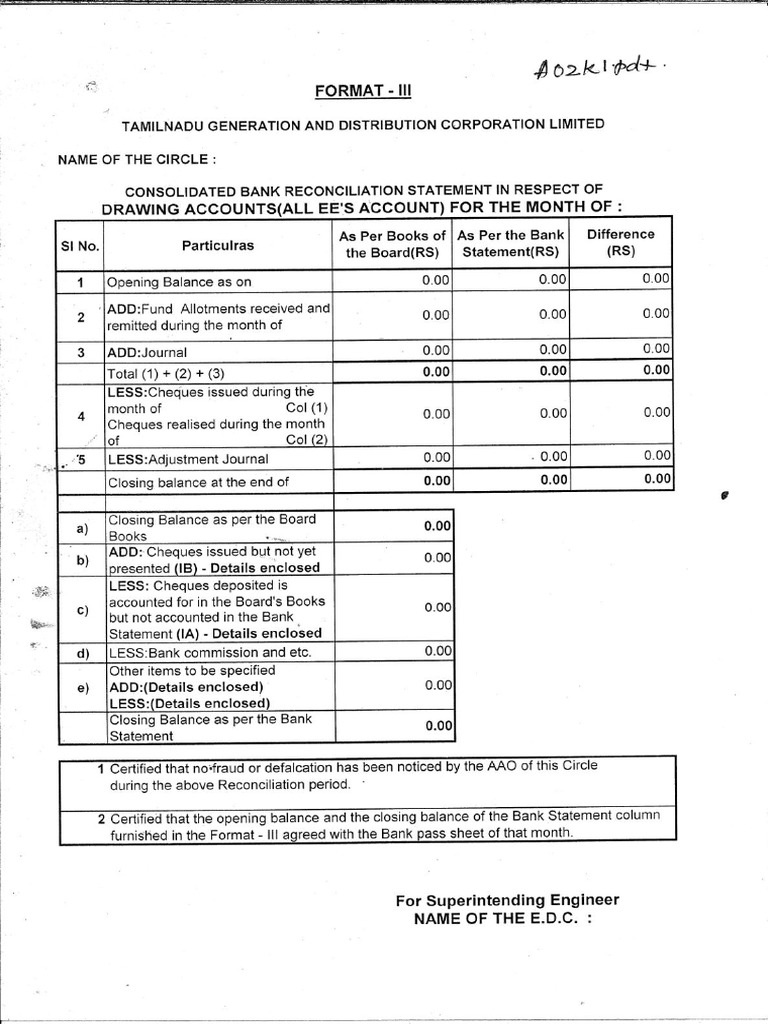42 Bank Reconciliation Statement I Pdf