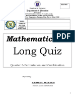 Long Quiz-Math 10 3rd Quarter March 07, 2023