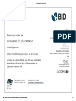 Certificado IDB6x Edx Gestión de Proyectos de Desarrollo BID