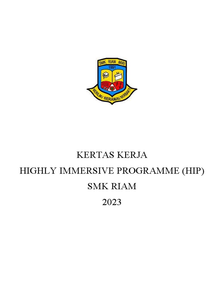 Kertas Kerja Hip SMKR 2023 | PDF