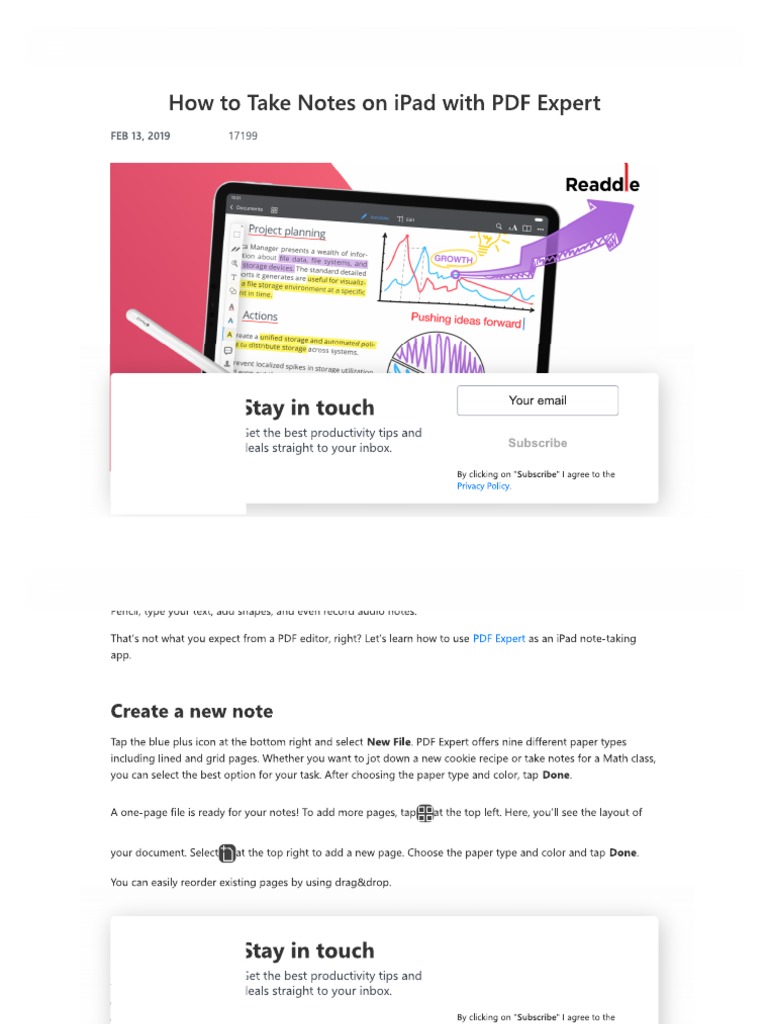 How To Take Notes On Ipad PDF Expert NoteTaking App PDF