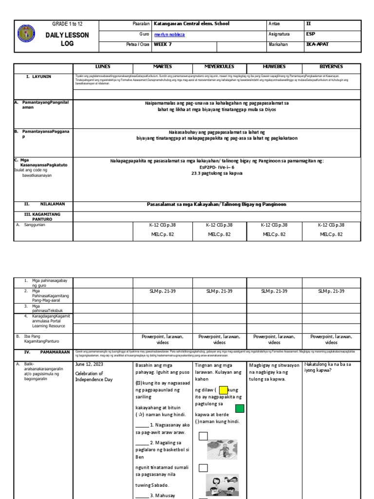 q4 Esp Week 7 | PDF