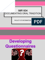 Imr604 Oral Documentation - Week 4