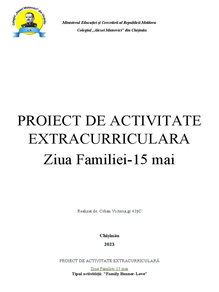 Model de Proiect | PDF