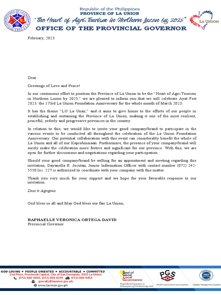 Sponsorship Letter Template | PDF