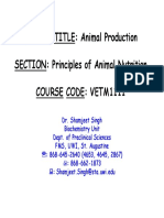 Animal Nutrition S. Singh Lecture 1 2012-2013 Semester II