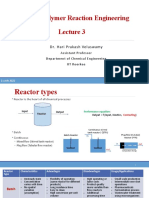 PEN202 - Lecture 3 - Reactor Comparison and Semibatch Reactor