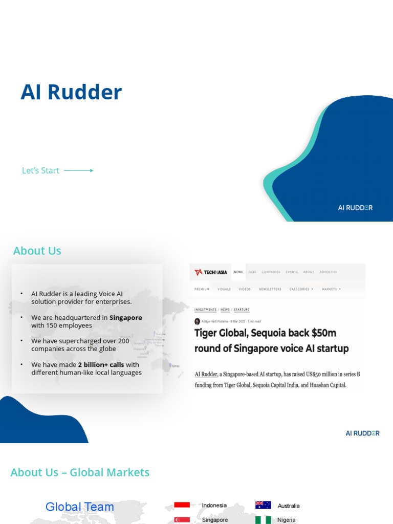AI Rudder: Voice AI Solutions Overview | PDF | Call Centre | Artificial ...