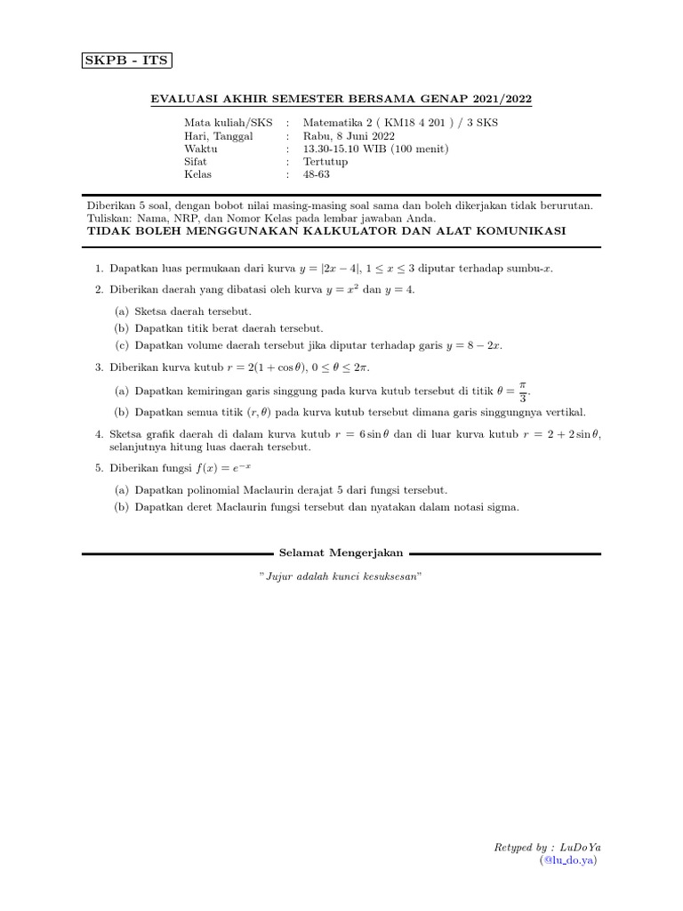 EAS Mat 2 2022 Sesi 3 | PDF