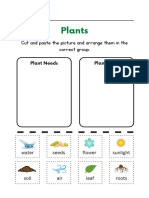 Colorful Illustrative Plants Science Worksheet