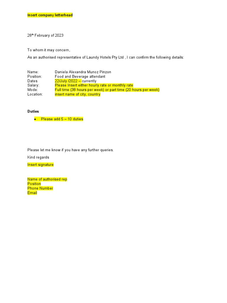 Template Reference Letter PDF