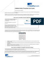 Candidate Mobile Online Timesheet User Guide