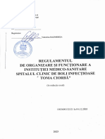 Regulamentul de Organizare Și Funcționare A IMSP SCBI Toma Ciorbă, În Redacția 2023