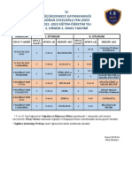 2022-2023 2.D 2.Y Takvimi