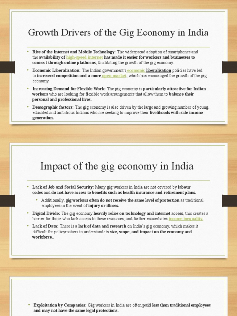 Growth Drivers of The Gig Economy in India | PDF