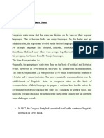 LINGUISTIC REORGANISATION OF STATES