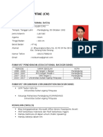 Curriculum Vitae (CV) : Data Pribadi (Personal Data)