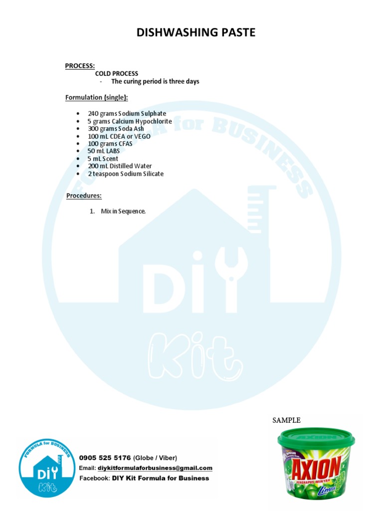 Dishwashing Paste PDF