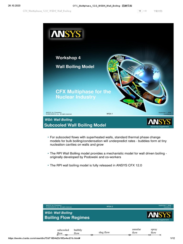 CFX Multiphase 12.0 WS04 Wall Boiling | PDF