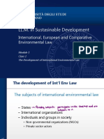 Class 1 - The Development of International Environmental Law