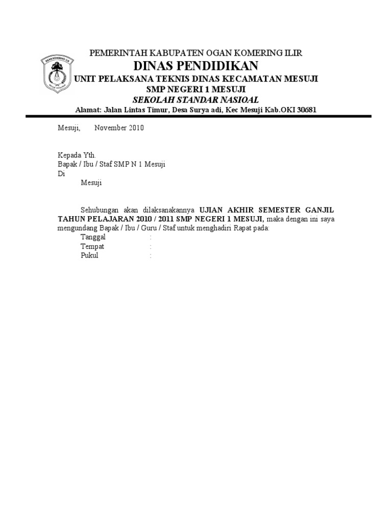 Undangan Rapat | PDF
