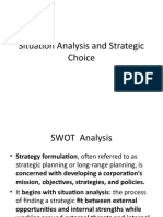 Situation Analysis and Strategic Choice B