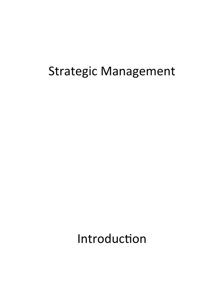 Introduction class b pdf strategic management governance