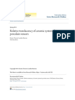 Relative Translucency of Ceramic Systems For Porcelain Veneers