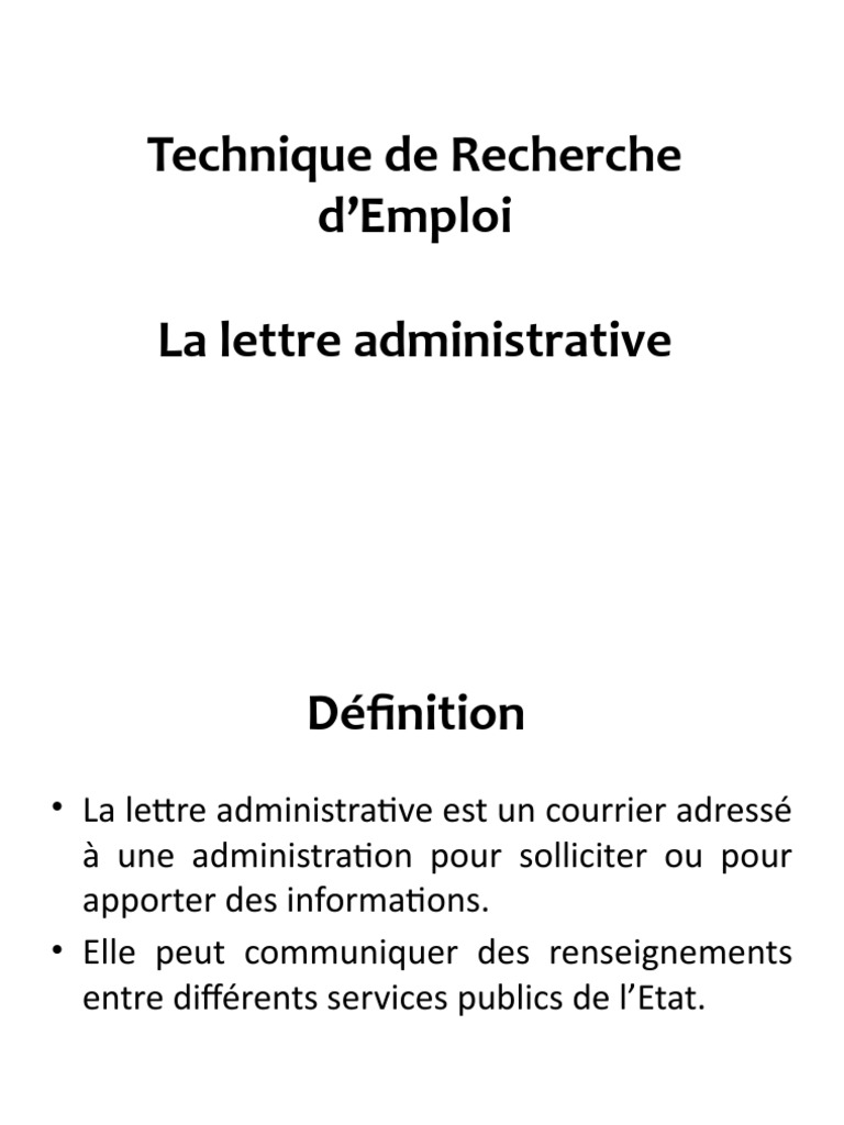 comment rédiger une lettre administrative en français