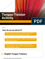 Tongue Twister Activity