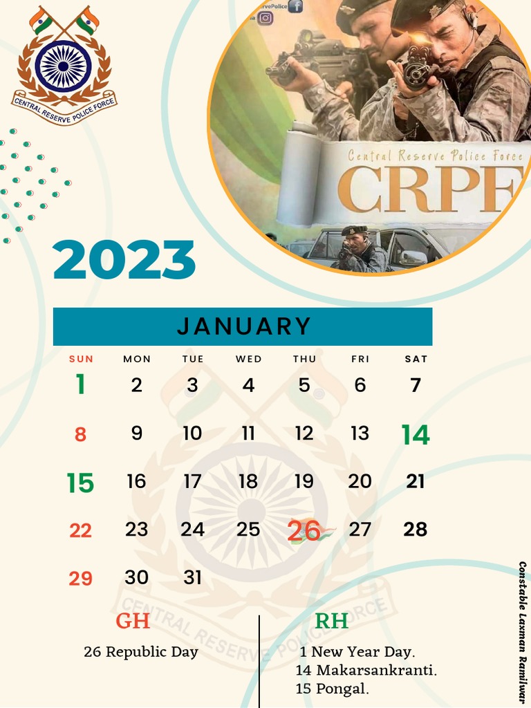 Instapdf in CRPF Calendar 2023 359 PDF