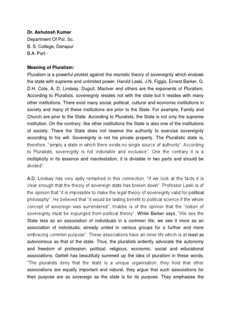 Pluralist theory of sovereignty pdf sovereignty pluralism