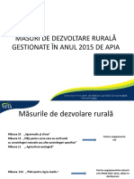 MĂSURI DE DEZVOLTARE RURALĂ GESTIONATE ÎN ANUL 2015 DE APIA (Autosaved)